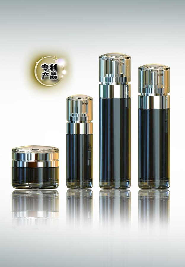 عبوة تجميلية · زجاج · دائري · 120ml — صورة 1