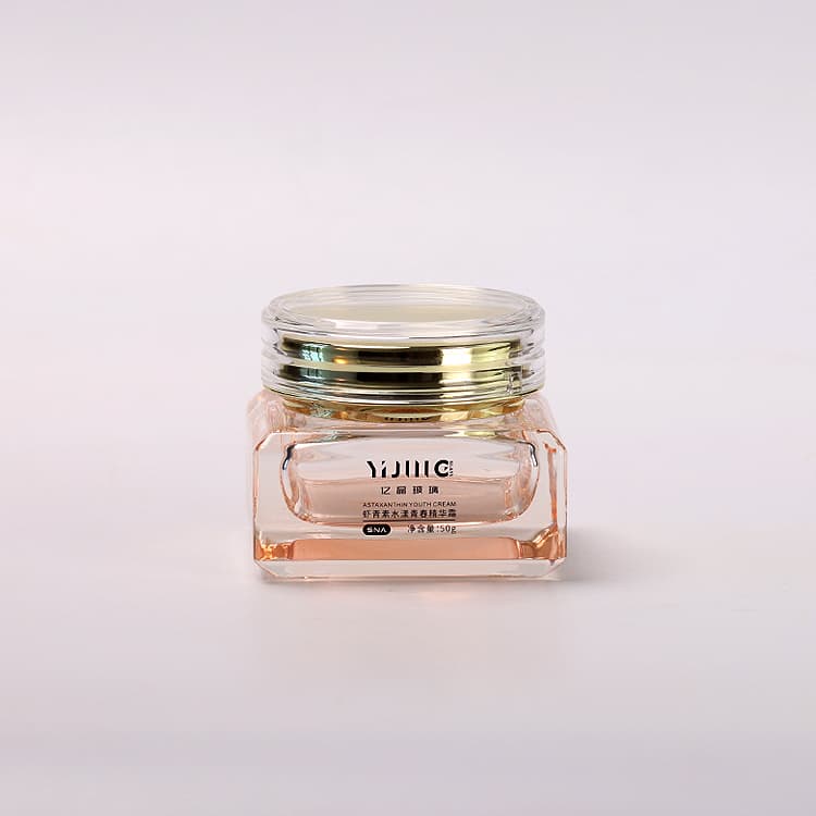 عبوة تجميلية · زجاج · دائري · 120ml — صورة 1